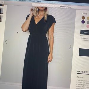 ISO THIS DRESS! Athena Black Pleated Maxi Dress XS